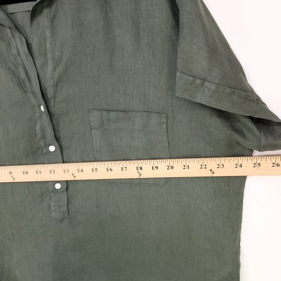 Grayson by Frank & Eileen Linen Shirt Womens Size 03 Half Button Front Top - Picture 6 of 13